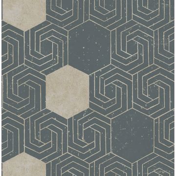 Picture of Momentum Dark Green Geometric Wallpaper