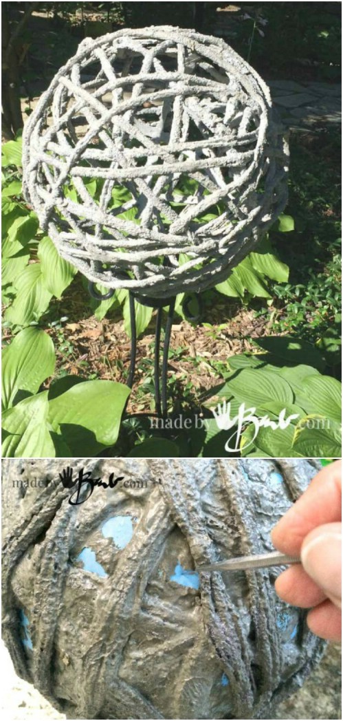 DIY Concrete Garden Orbs