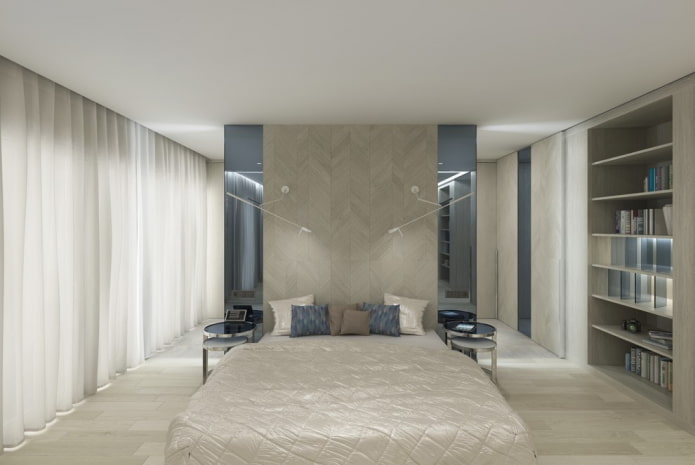 дизайн спальни в интерьере квартиры 100 квадратов