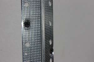 photo metal drywall corner bead and screws