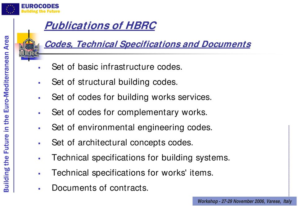 Set of codes for complementary works. Set of environmental engineering codes.