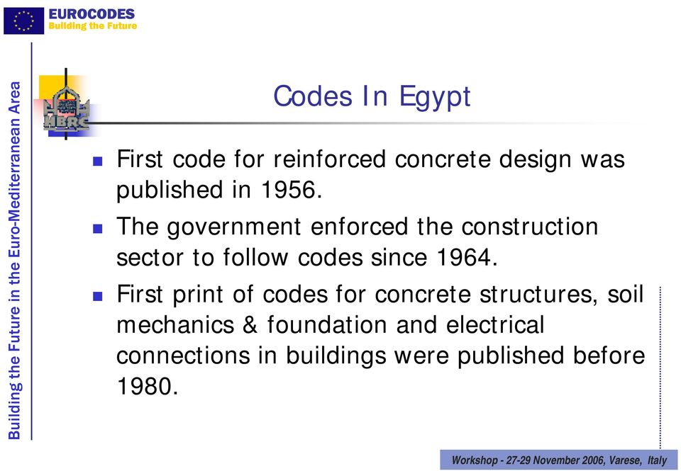 The government enforced the construction sector to follow codes since 1964.