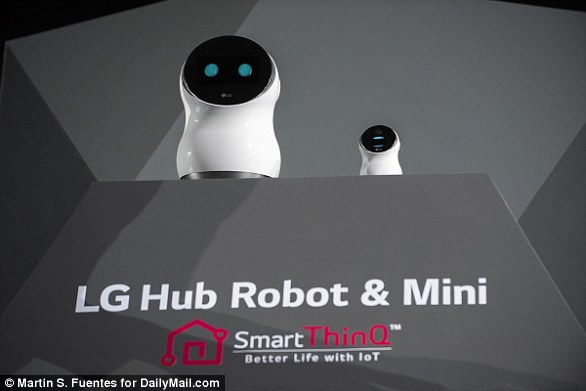 LG also demonstrated a number of its robots, including the adorable Hub Robot, which uses Alexa’s voice recognition technology, and connects to your other devices.
