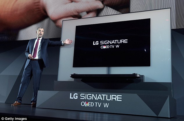 The ultrathin LG Signature OLED W television is just just 2.57mm thin, and mounts seamlessly to the wall using magnets to create the experience of ‘looking through a window into another world.’