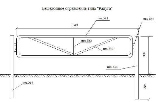 Чертеж ограждения крест