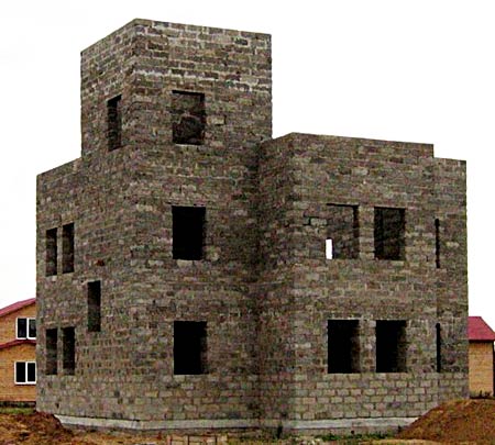 трехэтажный дом из опилкобетона