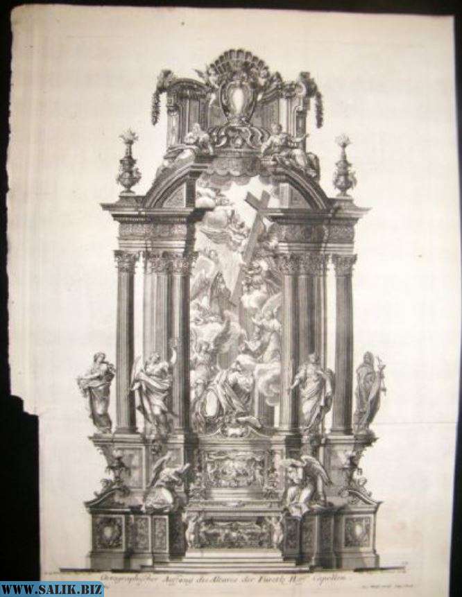 Paul Decker 1711 Фолио Барокко Архитектурная печать.