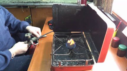 Газовая плита с одной конфоркой