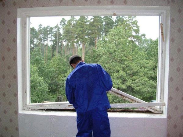 Как демонтировать старое окно