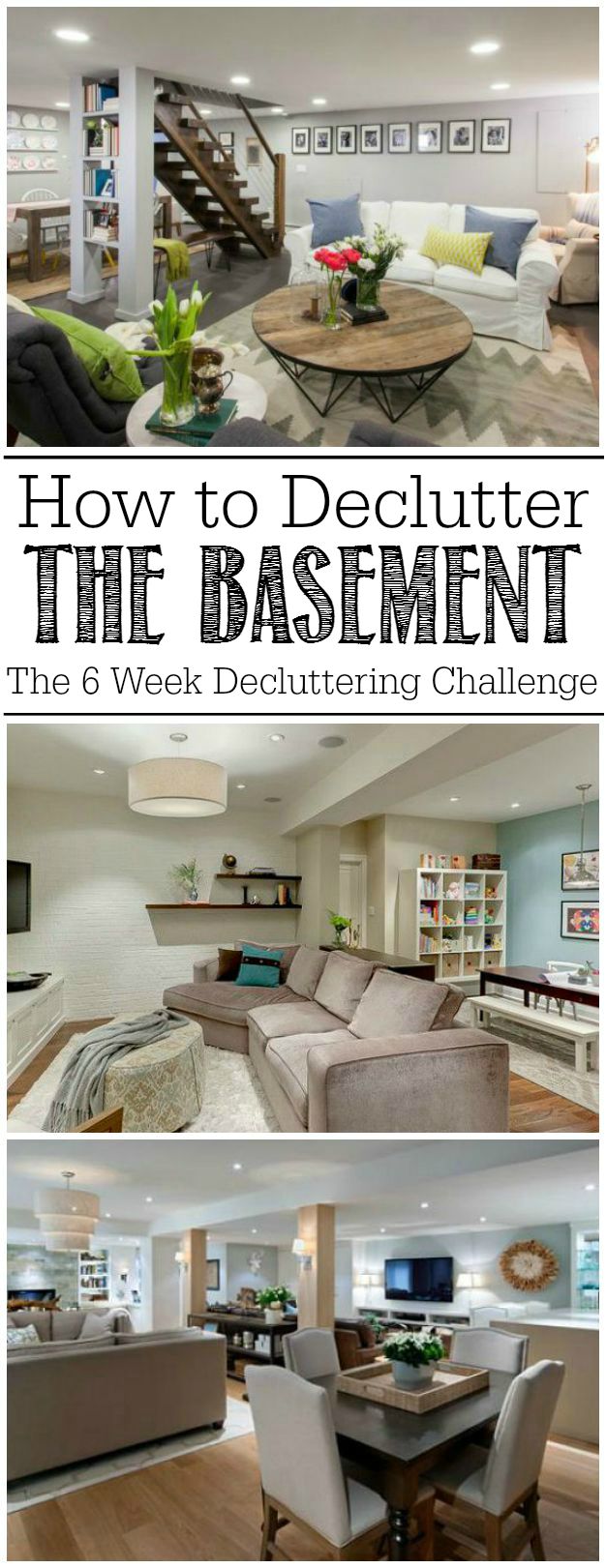 Ideas for decluttering the basement.